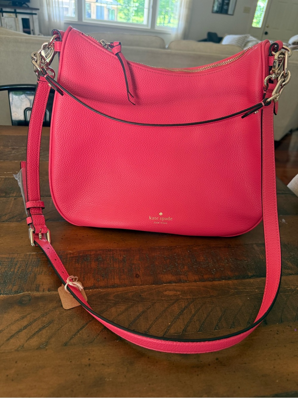 KATE SPADE  Leather Shoulder Bag with Gold Hardware